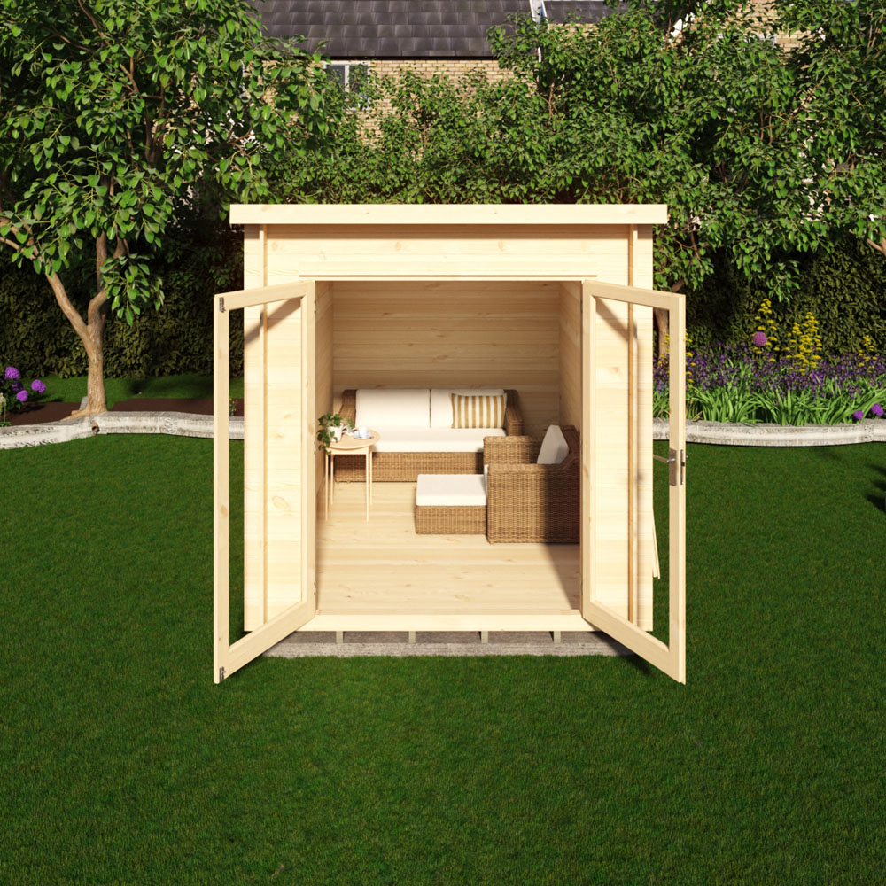 Shire Tilney 7 x 10ft Pent Garden Log Cabin Image 4