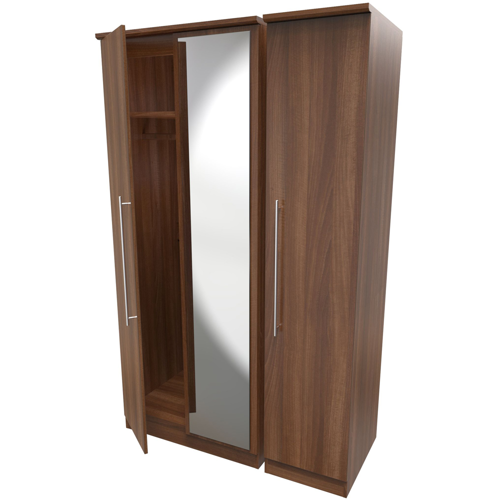Crowndale Sherwood 3 Door Noche Walnut Wardrobe Image 6