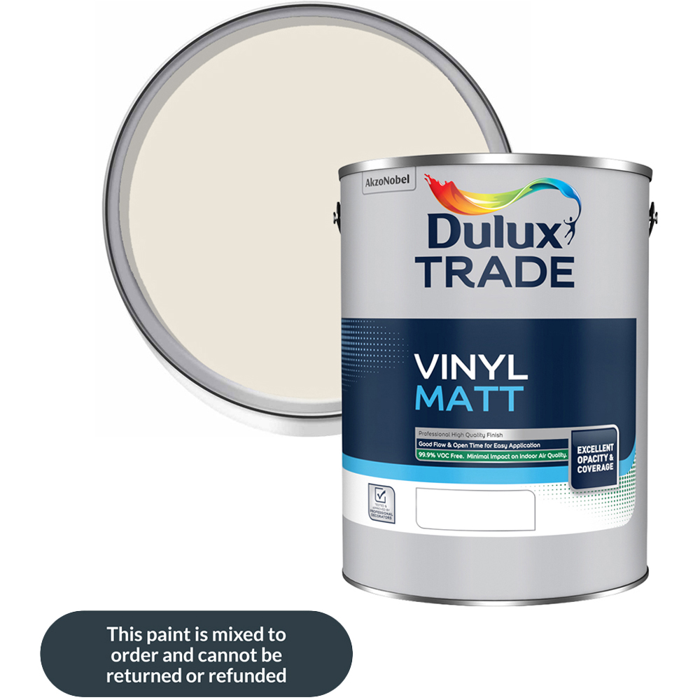 Dulux Trade Summer Linen Walls and Ceilings Vinyl Matt Paint 5L Image 1