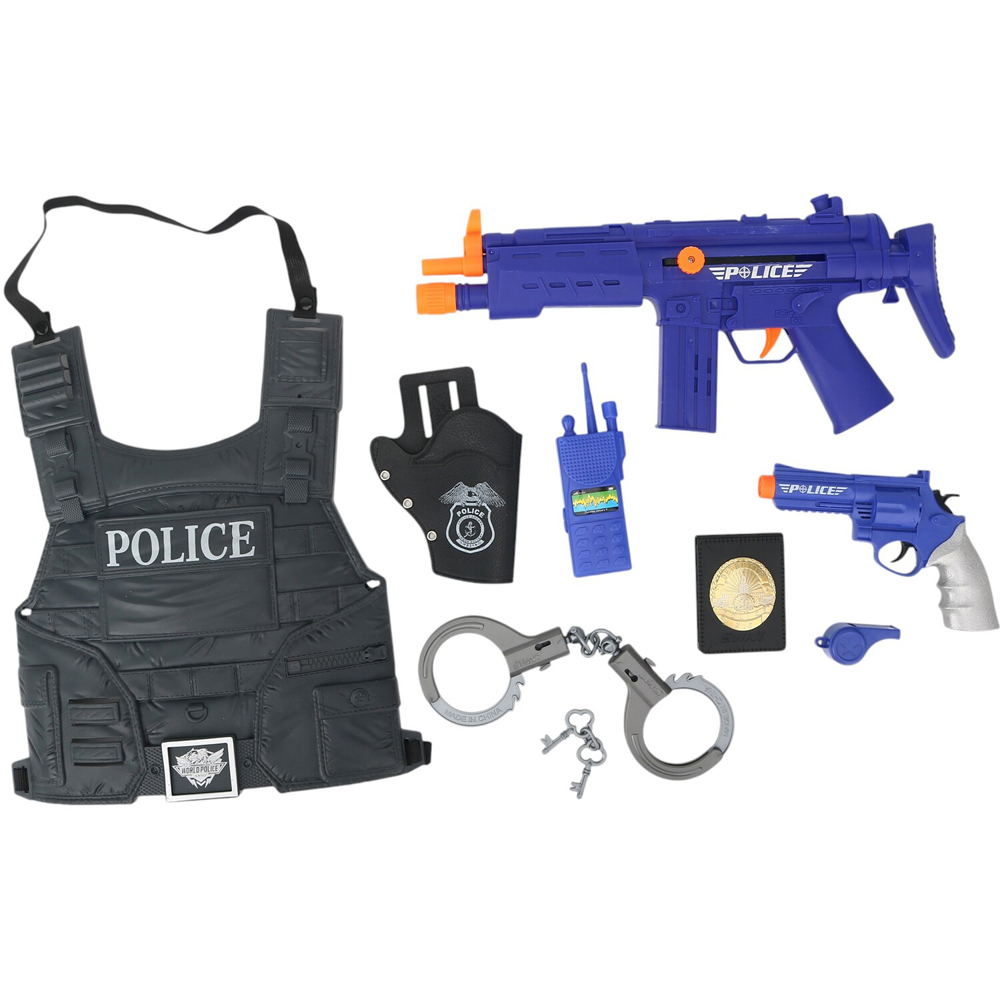 Kids Police Play Set - Blue and Black Image 1