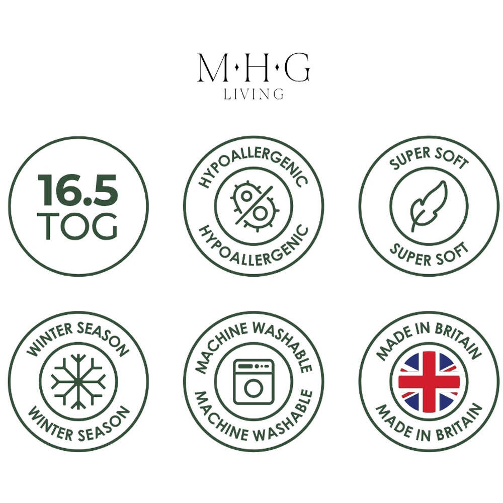 MHG Living Single White Extra Warm Winter Hollowfibre Duvet 16.5 Tog Image 8