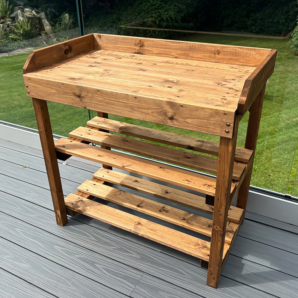Charles Taylor Deluxe Davenport 3 Shelf Large Utility BBQ Table Image 2