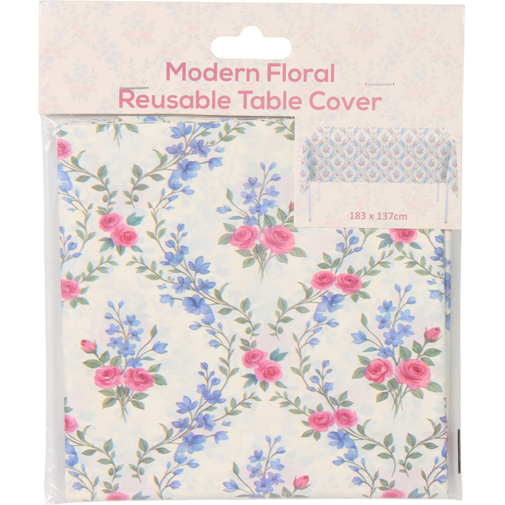 Modern Floral Reusable Table Cover Image 2