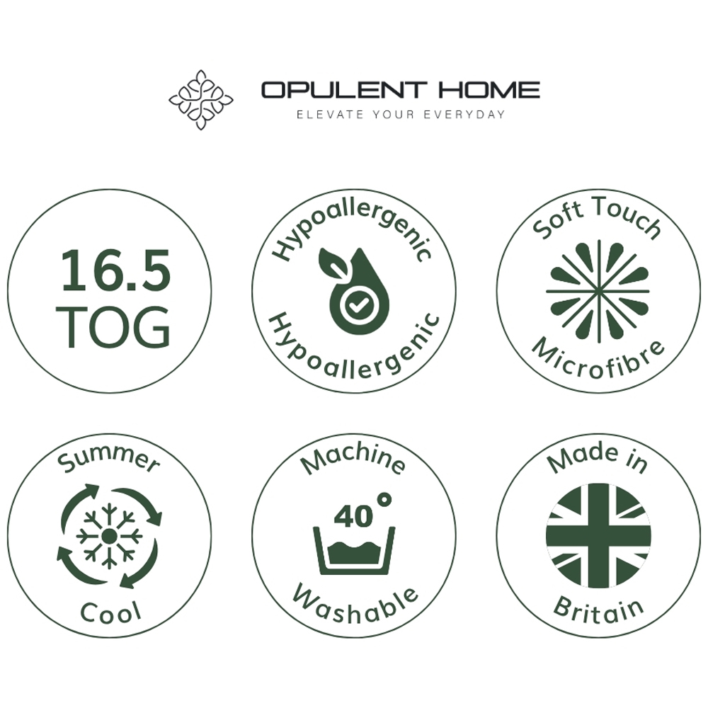 Opulent Home King Size White Anti-Allergy Extra Warm Winter Hollowfibre Duvet 16.5 Tog Image 7