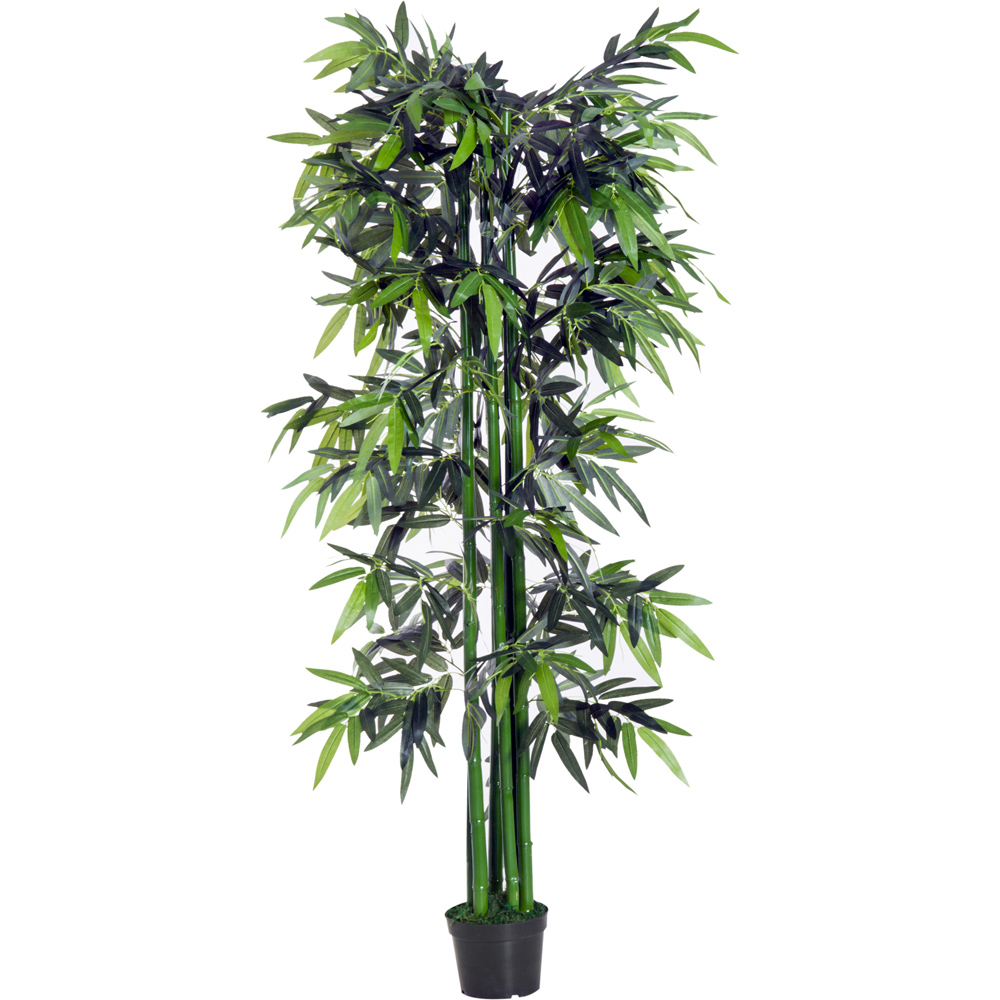 Outsunny Bamboo Tree Artificial Plant In Pot 6ft Image 2