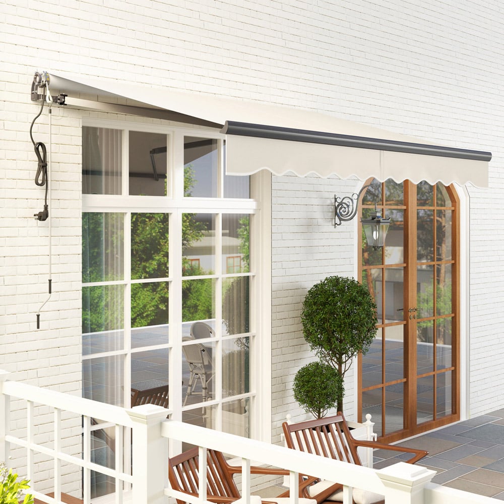 Outsunny 3.5 x 2.5m Beige Electric Retractable Awning Image 3
