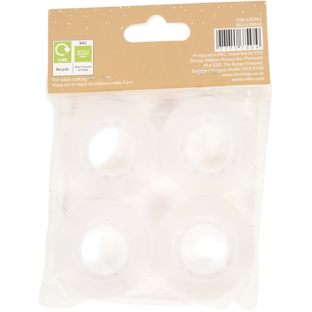 Pack of 4 Tape Dispenser Refills White Image 2