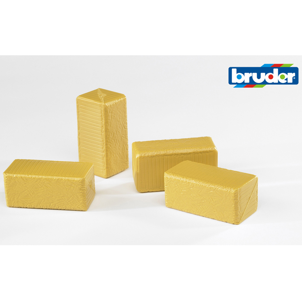 Bruder Kids Rectangular Hay Bales Block Accessory 4 Pack Image 2