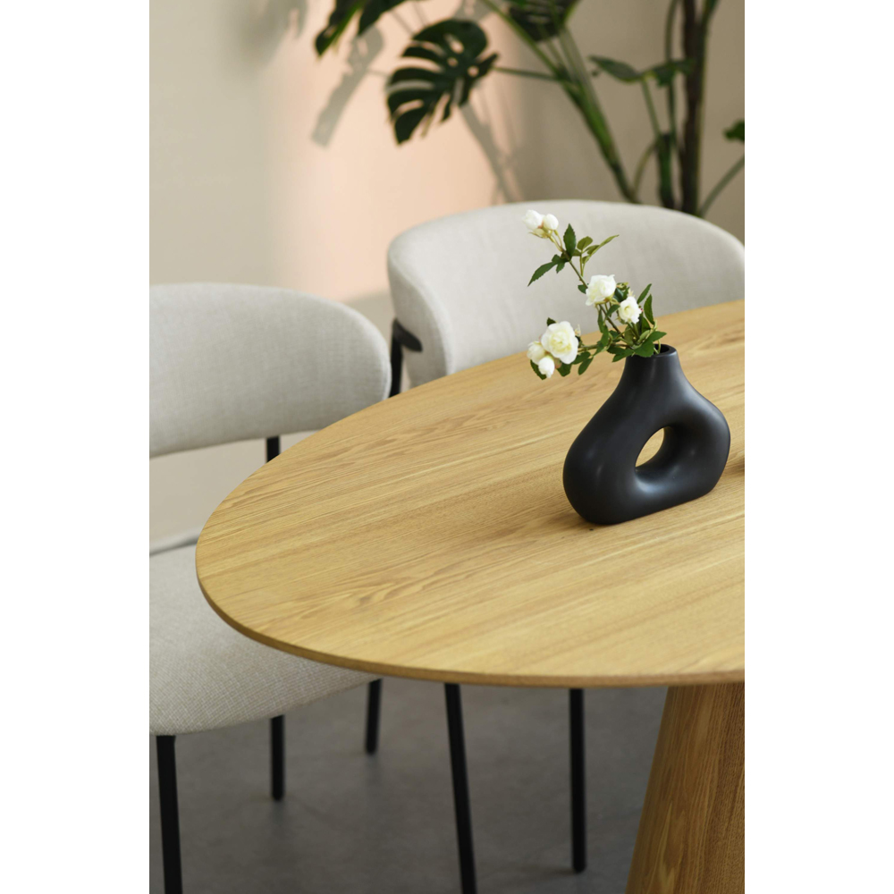 Shankar Cleveland 4 Seater Natural Oval Dining Table Image 2