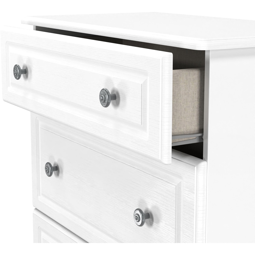 Crowndale Pembroke 3 Drawer Matt White Deep Chest of Drawers Ready Assembled Image 6