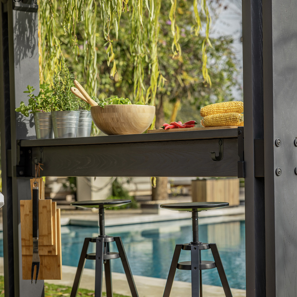 Keter Signature 2.5 x 2m Grey Ashwood Grill Gazebo Image 4