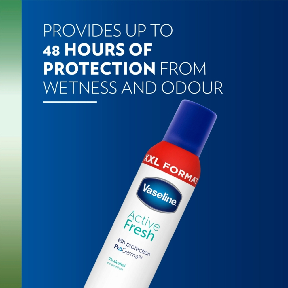 Vaseline Active Fresh Women's 48H Protection Anti-Perspirant Deodorant Spray 250ml 3 Pack Image 5