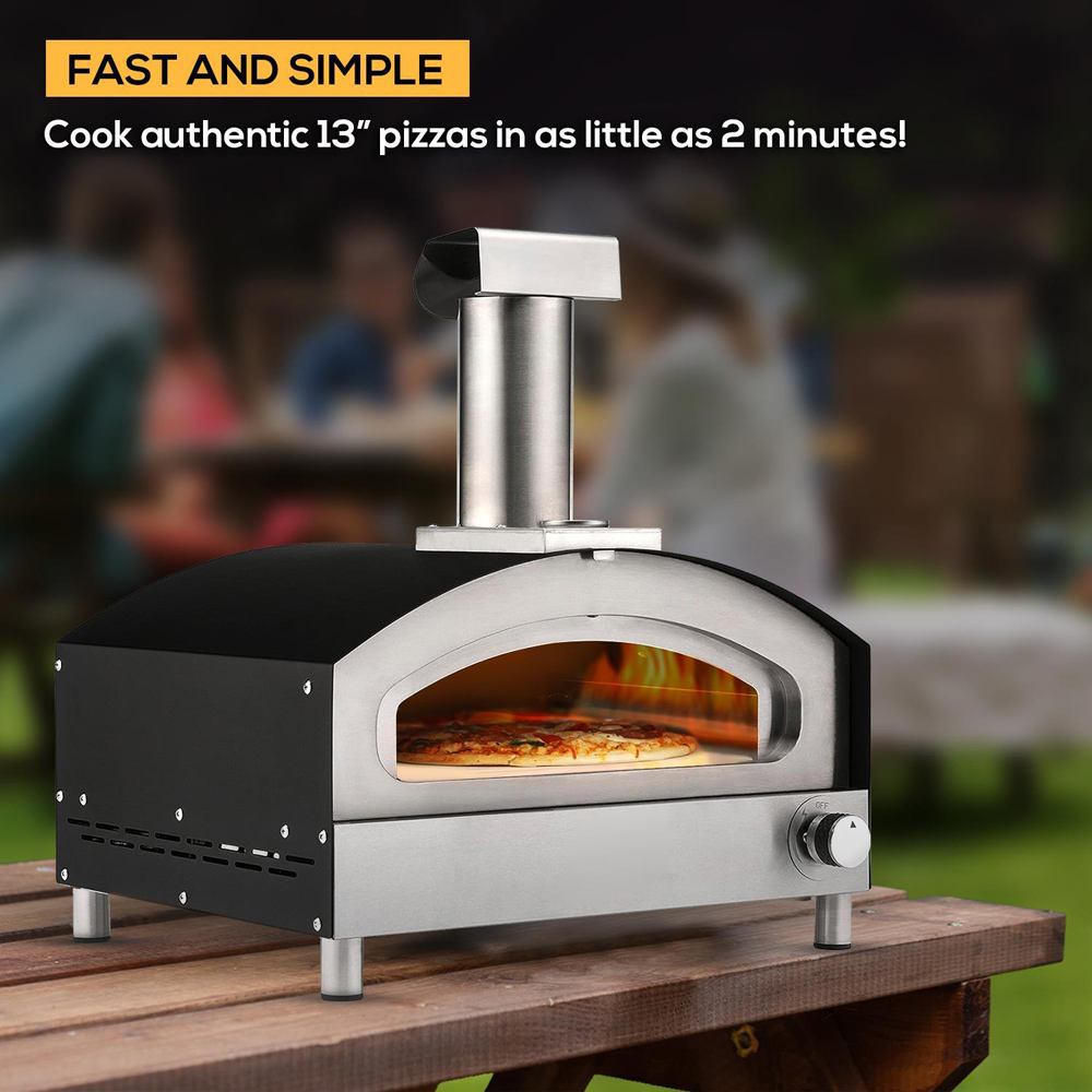 Haven Black and Silver Gas Powered 13 inch Pizza Oven Image 4