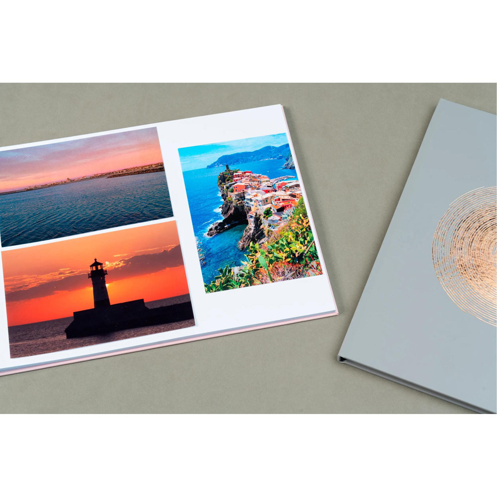 Exacompta Ellipse Pink Rose Gold Infinity Design Wirebound Photo Album 50 Pages 150 Photos Image 7