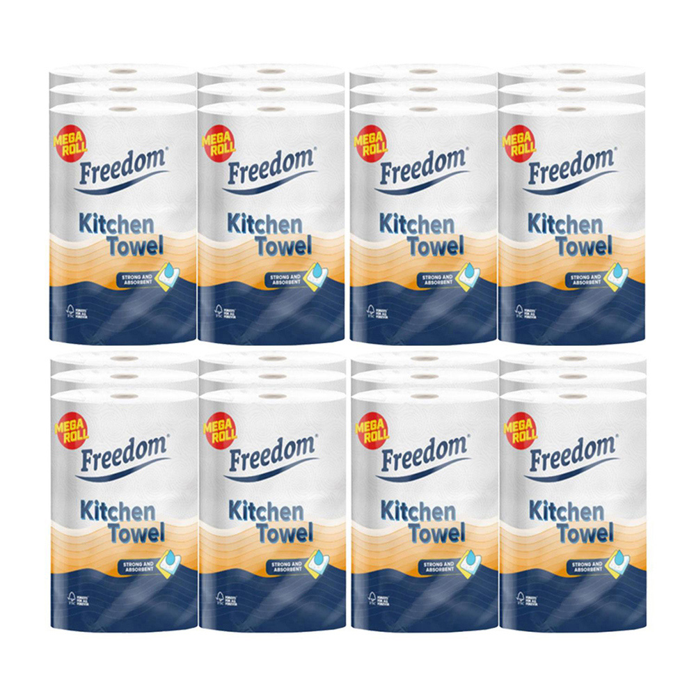 Freedom Aloe Vera Toilet Paper 3 Ply with Rhino Jumbo Kitchen Towel 4 Pack Image 5