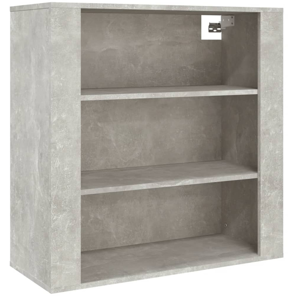 vidaXL 3 Shelf Concrete Grey Wall Cabinet Image 2