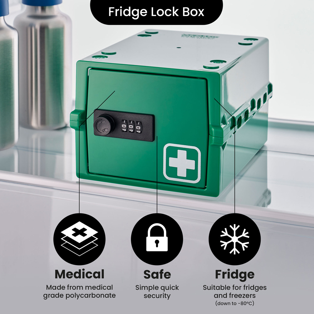 Lockabox 3L Medi Green Lockable Mini Storage Box Image 8