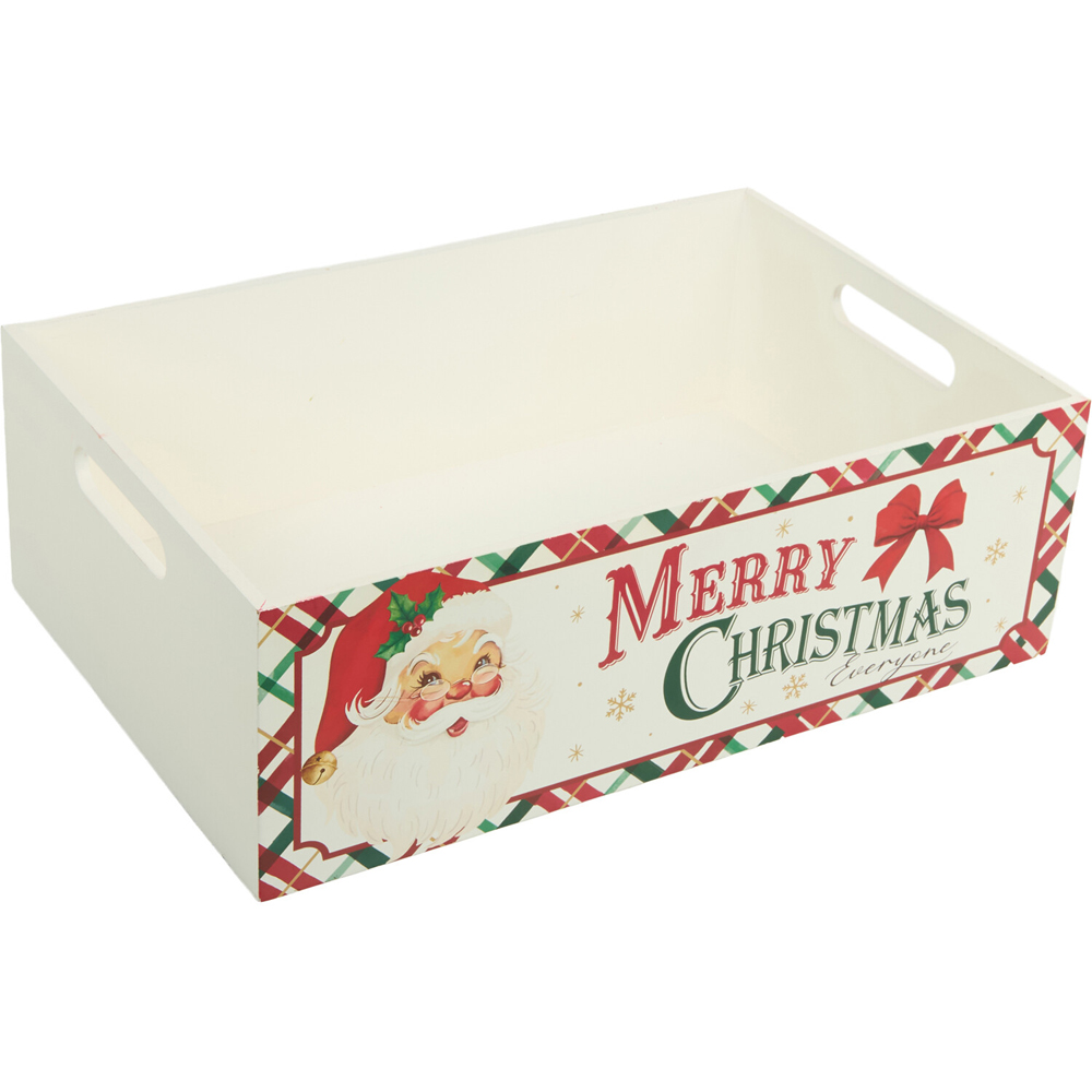Retro Santa Christmas Crate White Image 4