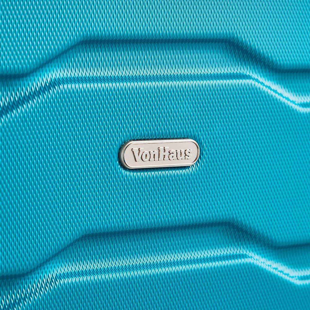 VonHaus Set of 3 Light Blue Hard Shell Luggage Image 9