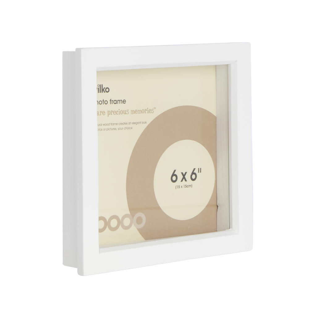 Wilko White Box Photo Frame 6 x 6 Inch Image 3