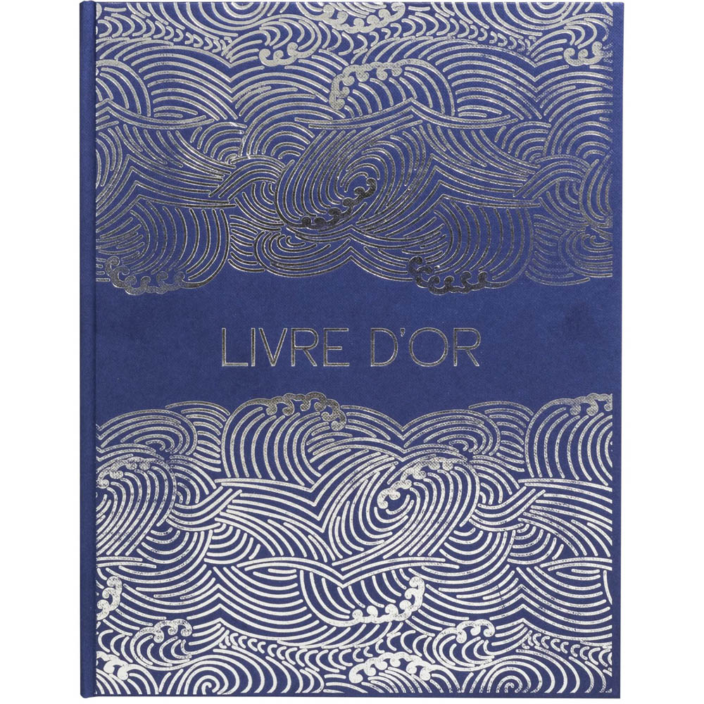 Exacompta Japan Blue Japanese Silver Motif Guest Book 100 Pages Image 2