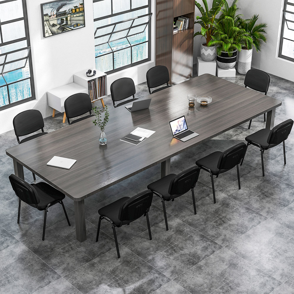 Costway Set of 5 Black Stackable Upholstered Armless Mesh Chair Image 4