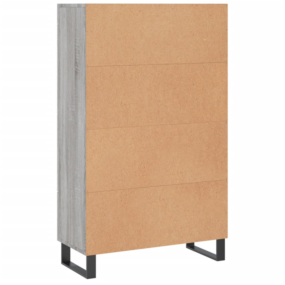 vidaXL 2 Door Single Drawer Grey Sonoma Highboard Image 8