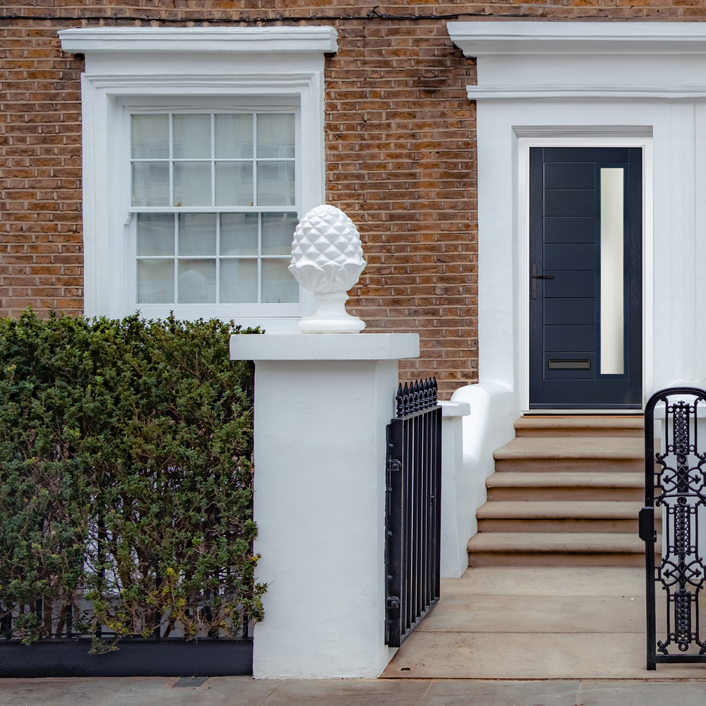 Crystal-Direct Monza Blue GRP Clear Glass Right Hand Open Front Door 2090 x 920mm Image 2