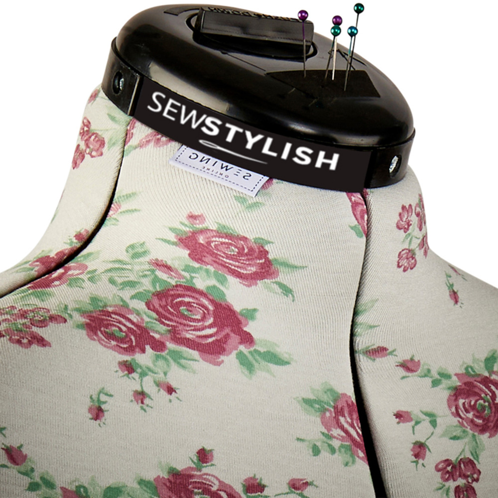 Sewing Online FLORALMEDIUM Vintage Floral Adjustable 8-Part Dressmakers Dummy with Hem Marker Medium Image 4