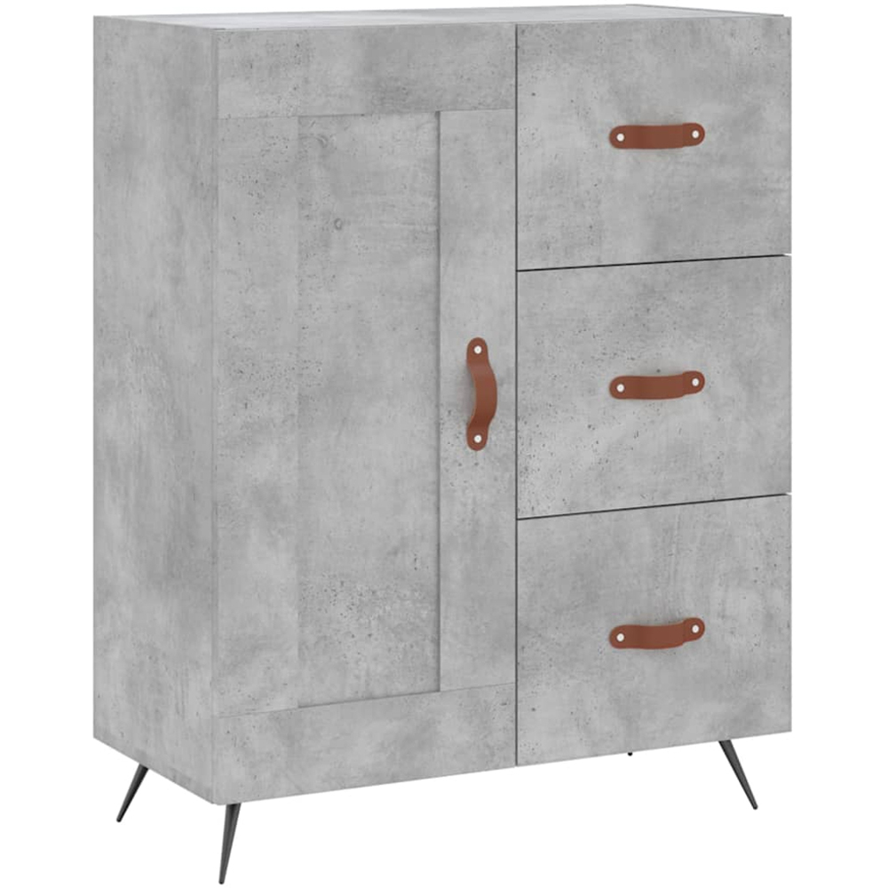 vidaXL 2 Door 3 Drawer Grey Highboard Image 7