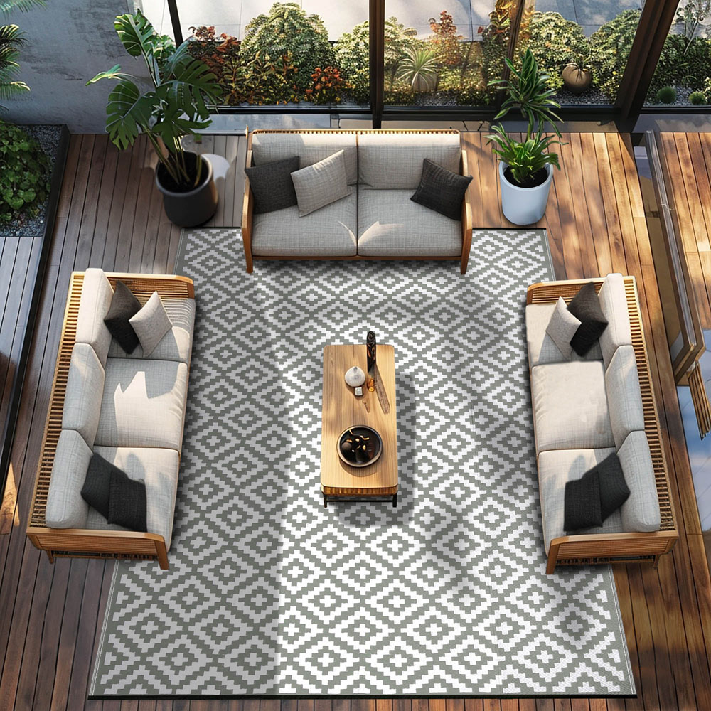 Green Decore Nirvana Grey and White Outdoor Rug 240 x 300cm Image 3