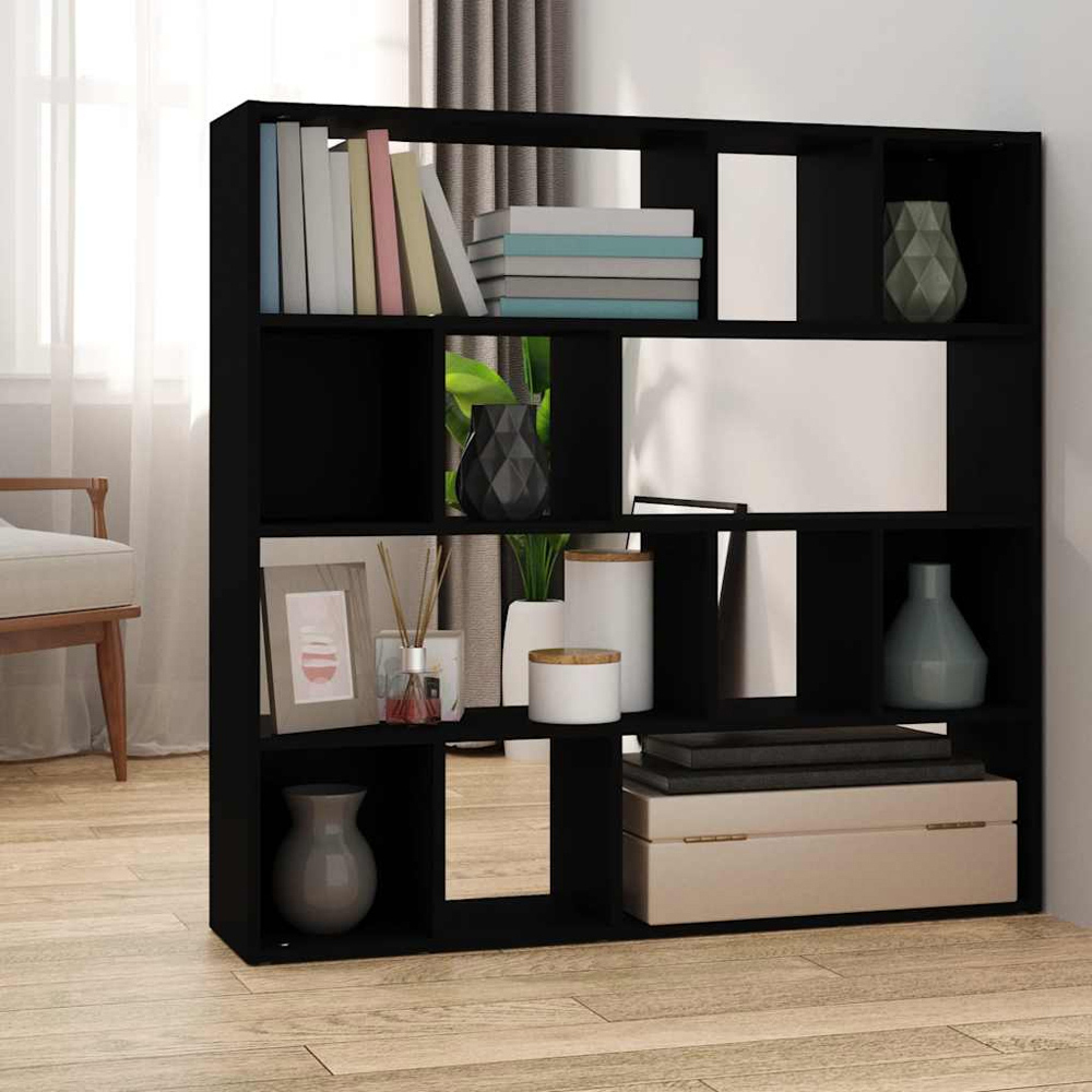 vidaXL 12 Shelf Black Bookcase Image 6
