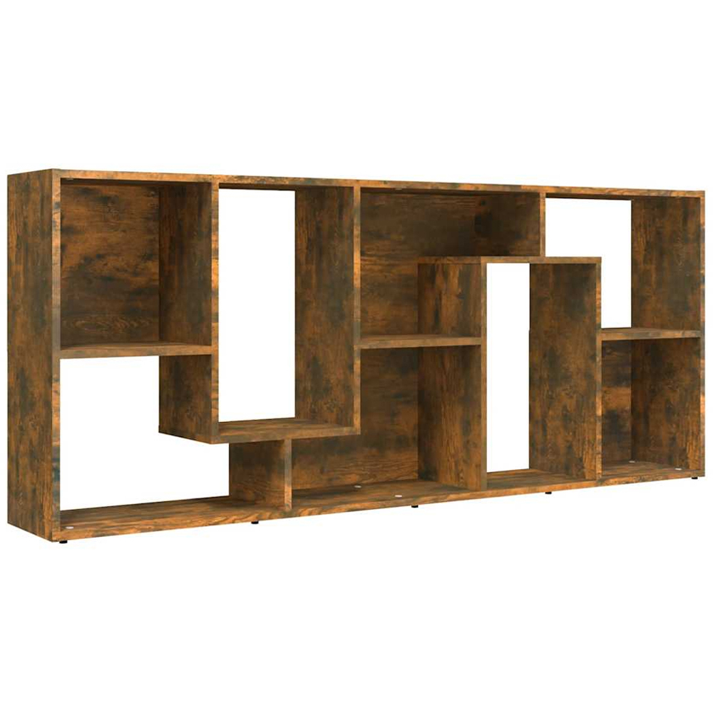 vidaXL 8 Shelf Smoked Oak Bookcase Image 5