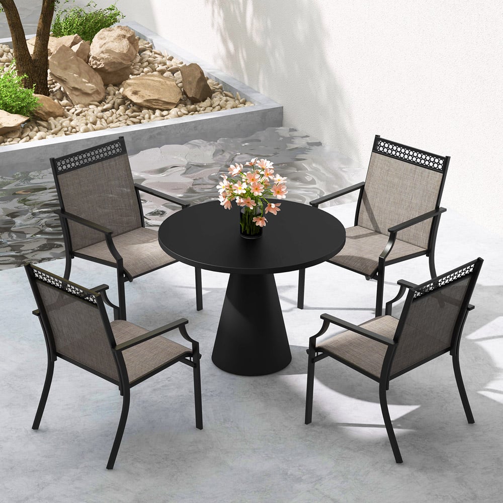Costway 2 Seater Coffee Patio Dining Chairs Image 4