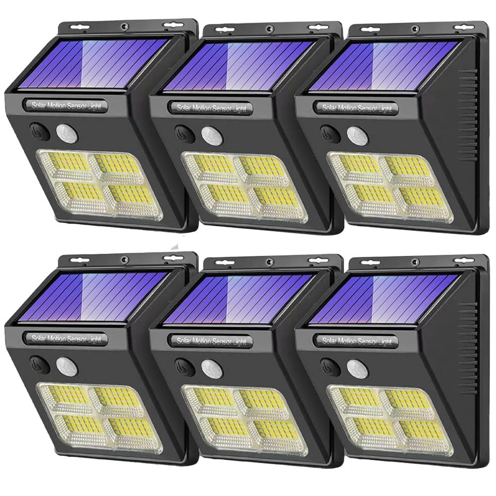 Garden Gear White 112 LED Motion Sensor Outdoor Solar Light 6 Pack Image 1