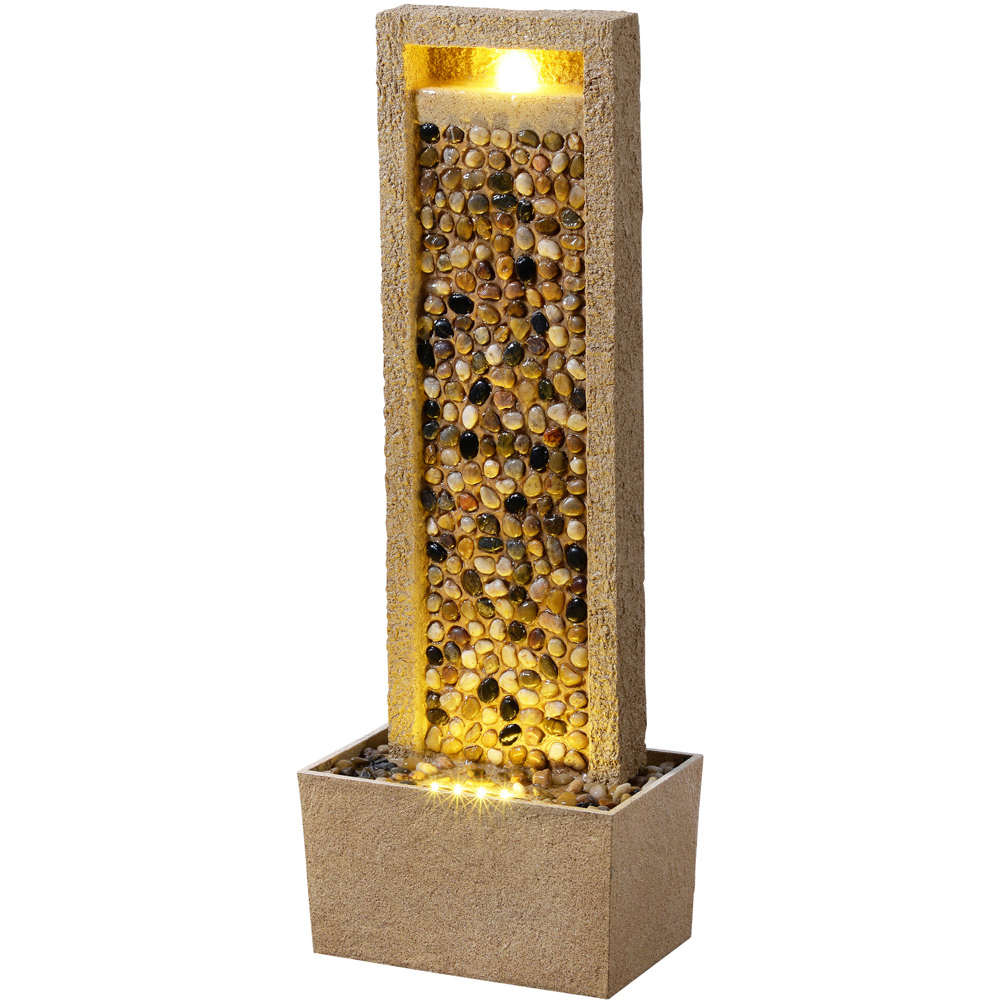 Teamson Home Brown River Rock Water Outdoor Fountain 36 inch Image 1