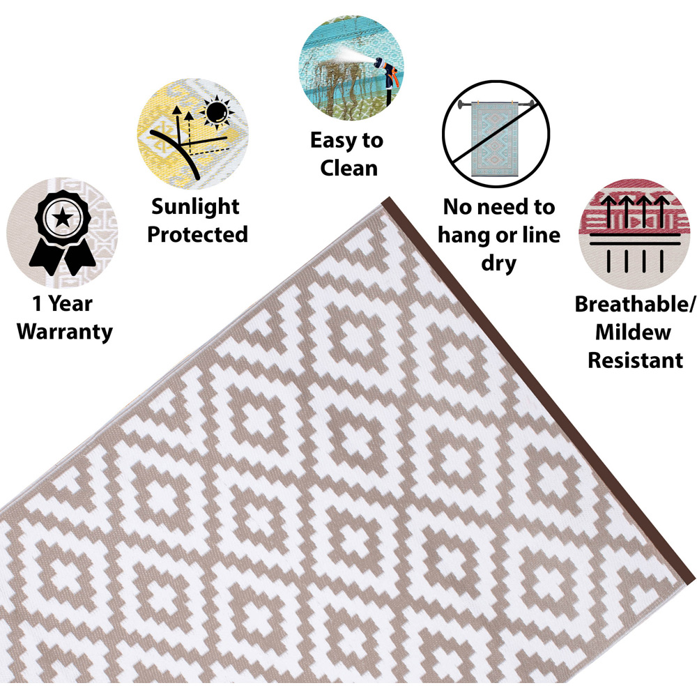 Green Decore Nirvana Taupe and White Outdoor Rug 240 x 300cm Image 5