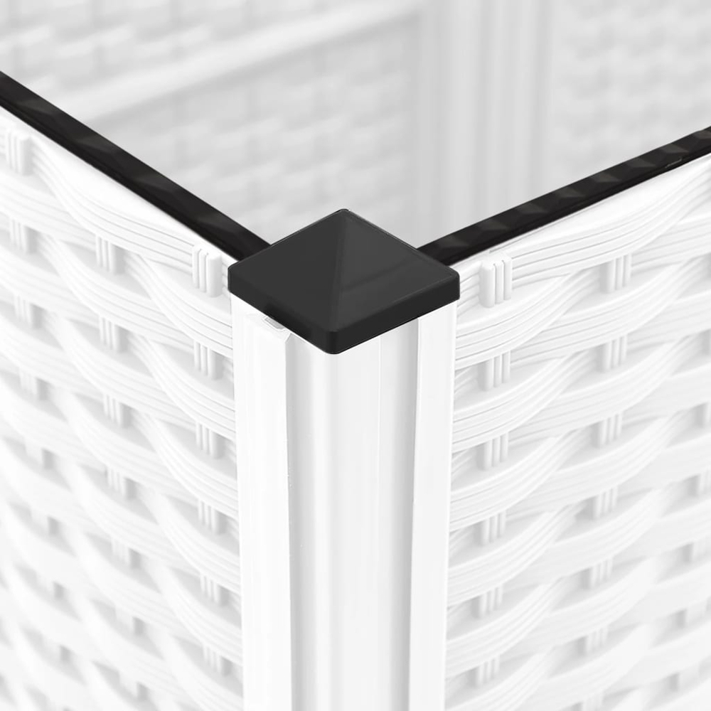 vidaXL White Polypropylene Garden Planter with Trellis 121.5 x 40 x 120cm Image 6