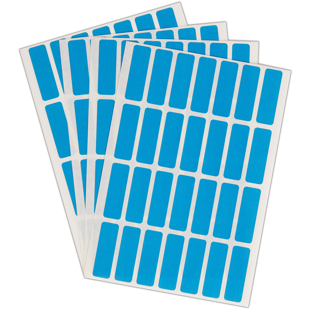 Blick Blue Rectangular Self Adhesive Stickers 12 x 38mm 896 Pack Image 5