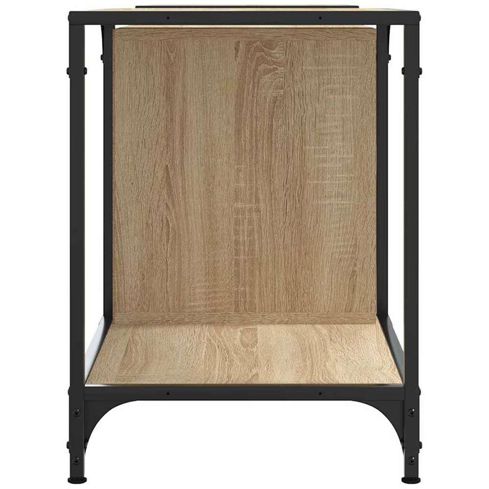 vidaXL 4 Shelf Sonoma Oak Industrial Style Adjustable TV Cabinet Image 5