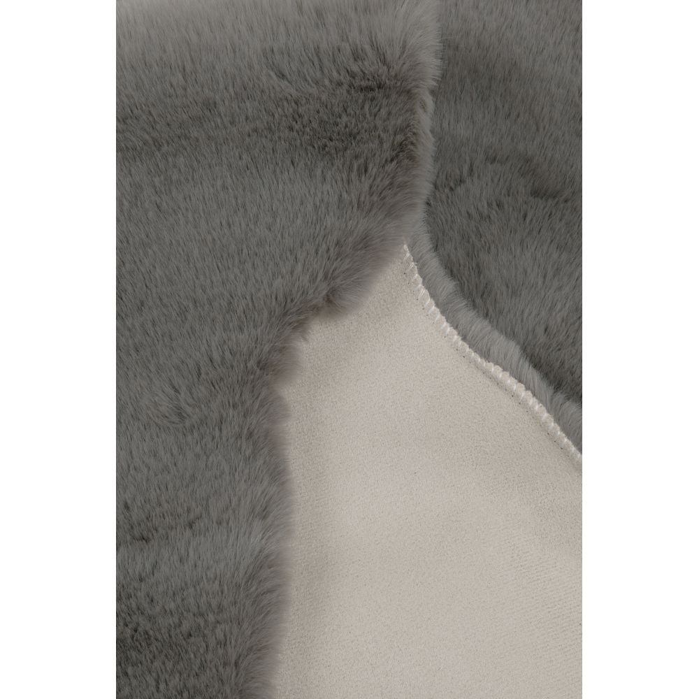 Homemaker Luxurious Faux Fur Grey Rug 70 x 140cm Image 4