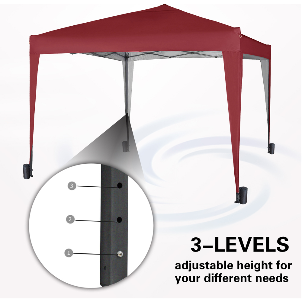 Red 3 x 3m Pop Up Outdoor Gazebo Image 8