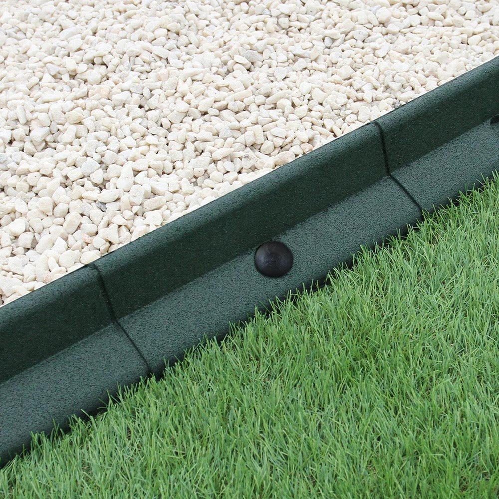 MonsterShop Green 4ft 8 Pack Flexible Lawn Edging Image 4