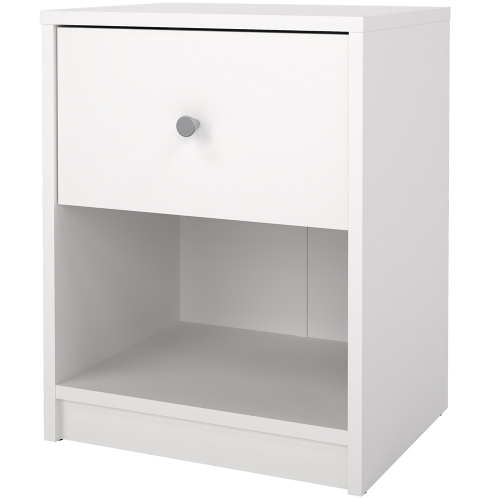 Furniture To Go May Single Drawer White Bedside Table Image 4