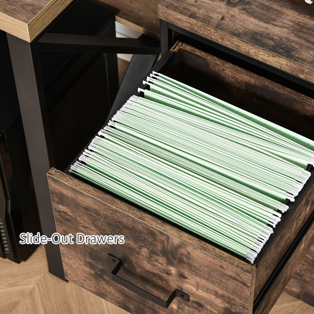 Vinsetto Brown Office Filing Cabinet Image 3