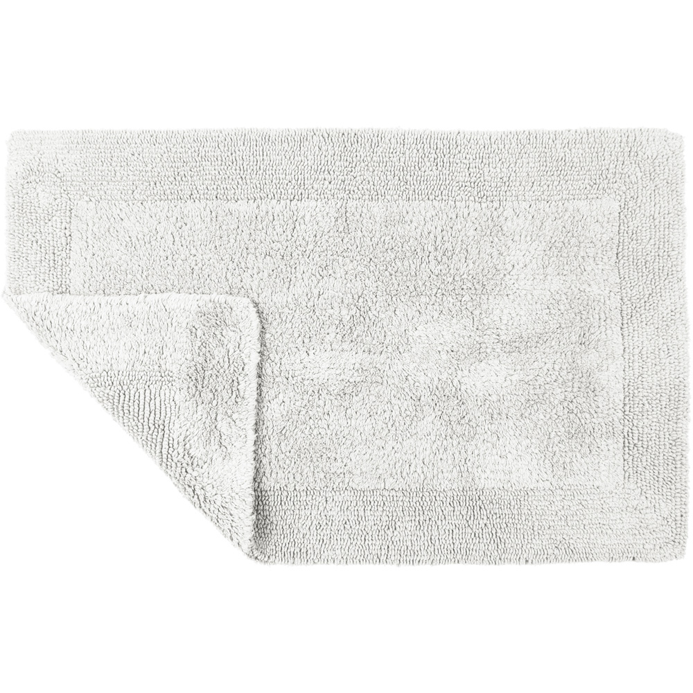 Allure Bath Fashions Elegance White Reversible Bath Mat 53 x 85cm Image 3