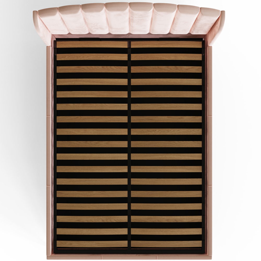 GFW Pettine Double Blush Pink End Lift Ottoman Bed Image 8