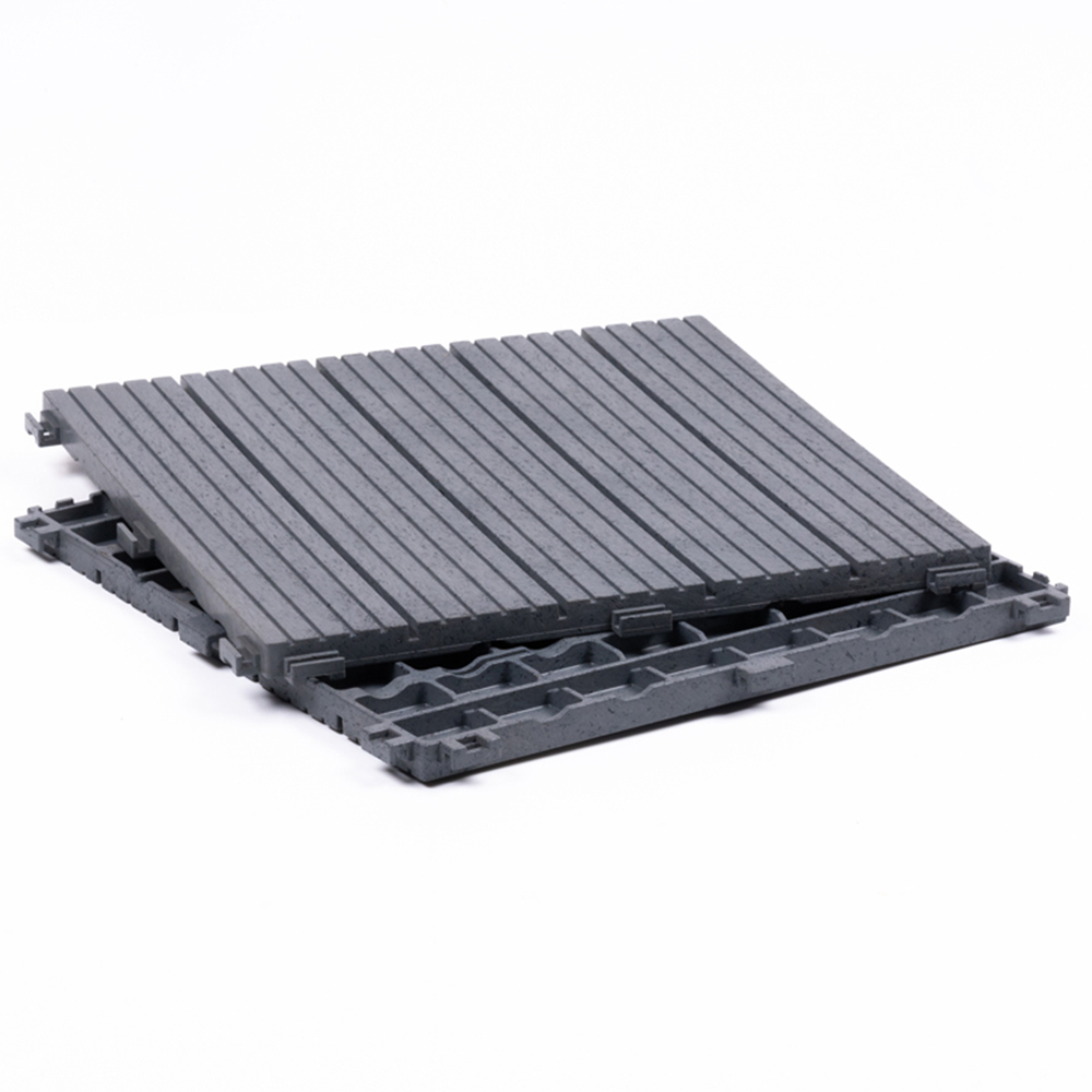 Nicoman Light Grey Cosmopolitan Garden Decking Tile 30cm 10 Pack Image 5