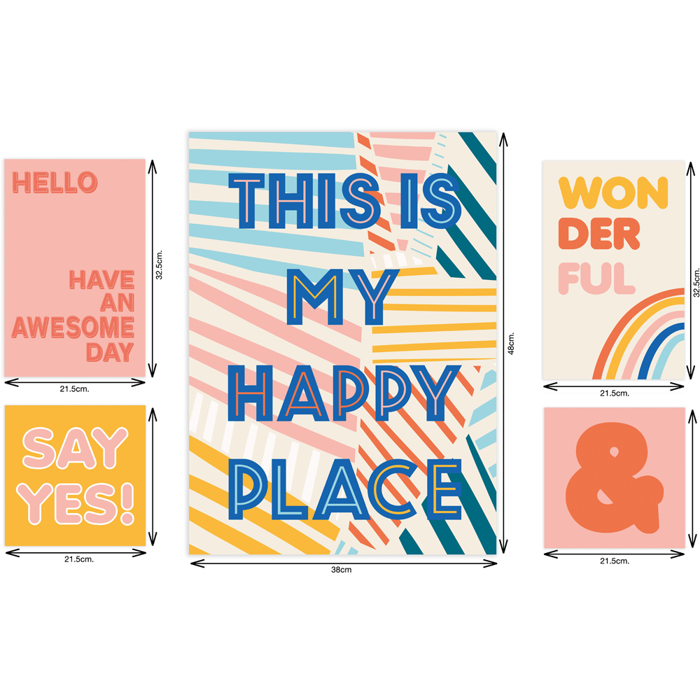 Arthouse 5-in-1 Slogan Canvas Set Image 4