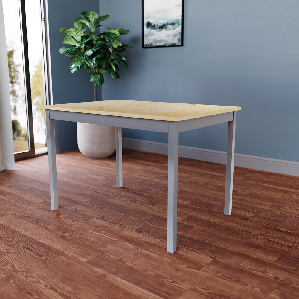 Vida Designs Yorkshire 4 Seater Dining Set Grey and Pine Image 6